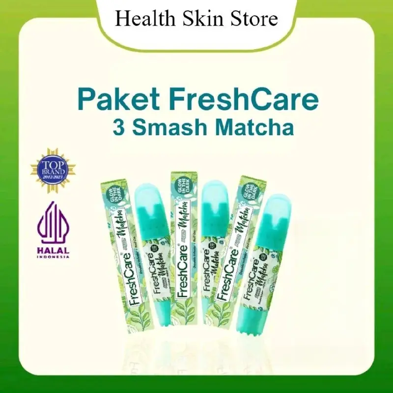 PAKET 3 PCS FreshCare Smash Matcha - Double Inhaler + Kerokan + Roll On + Pijat dan Relaksasi Tubuh 1