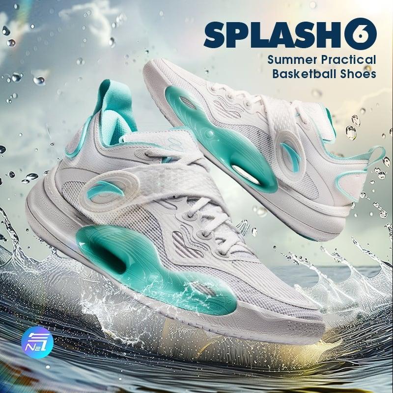 ĐỘC QUYỀN ONLINE Giày Bóng rổ Nam Splash 6 Nitroedge ANTA 1124B1108|Giày Basketball Chơi Bóng Rổ Hạn Chế Lật Chân Trơn Trượt Đệm Thể Thao Chống Mài Mòn Bảo Hành Chính Hãng ANTA