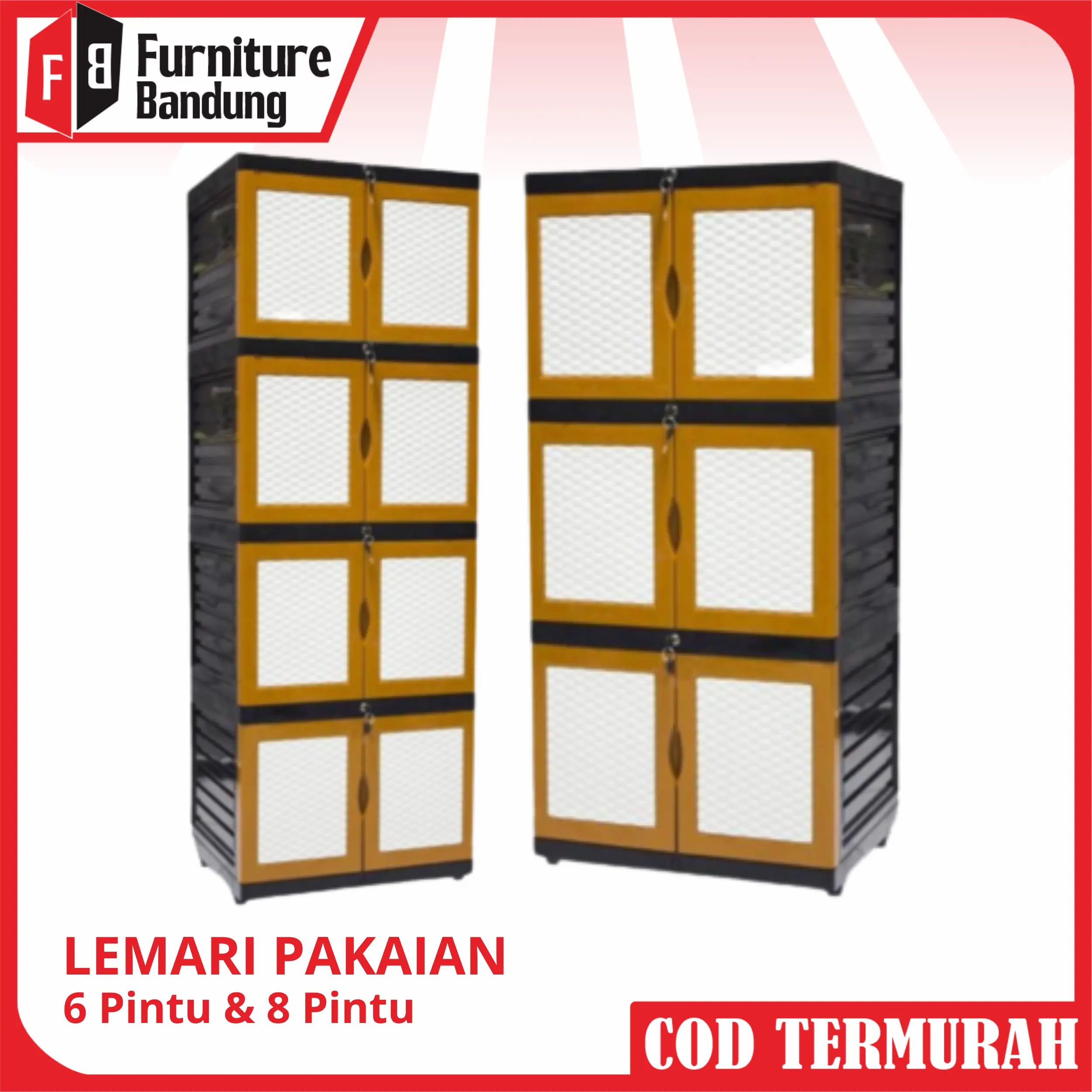 Lemari Pakaian Plastik Napolly Lemari Pakaian Plastik 3 & 4 Susun Lemari Baju Tingkat Mini Full Kunci