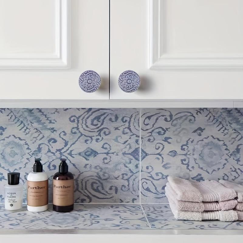 Product Introduction of Ceramic Door Knob with Screw, Vintage Type Cabinet Drawer Handle with Screw, Home Decor Door Hardware for Dressing Table Bathroom 4