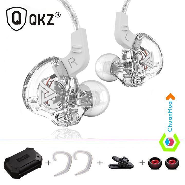 Tai Nghe Điện Thoại Nhét Tai QKZ AK6 Jack 3.5 Có Dây Bass Ấm (  Trong Suốt, Giá Rẻ, Gaming, Chơi Game Thủ, Nghe Nhạc ) Earphone tai  nghe