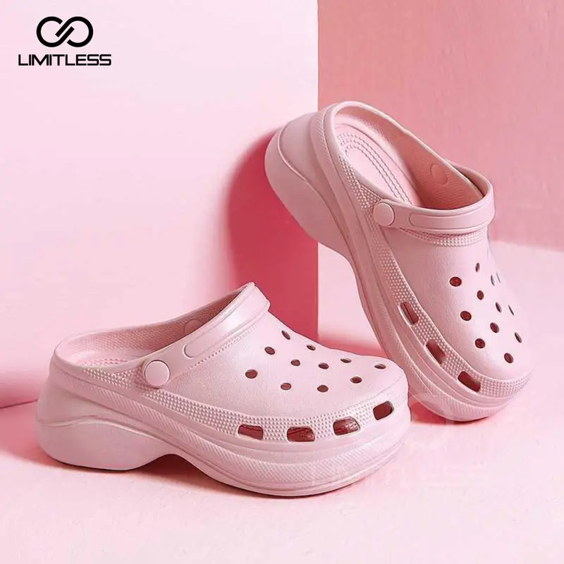 Limitless Sandal Fuji Polos Selop Wanita  Sendal Cewek Slip On Sendal Wanita Wedges Terbaru Kekinian Karet 2