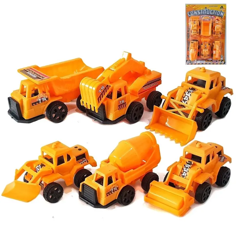 Construction Truck Kuning Set isi 6 | mobil tukang mainan anak dapat 6 3