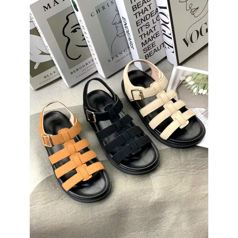 Dép Sandal Quay Rọ Đế Êm Nhẹ Chất Da Lộn