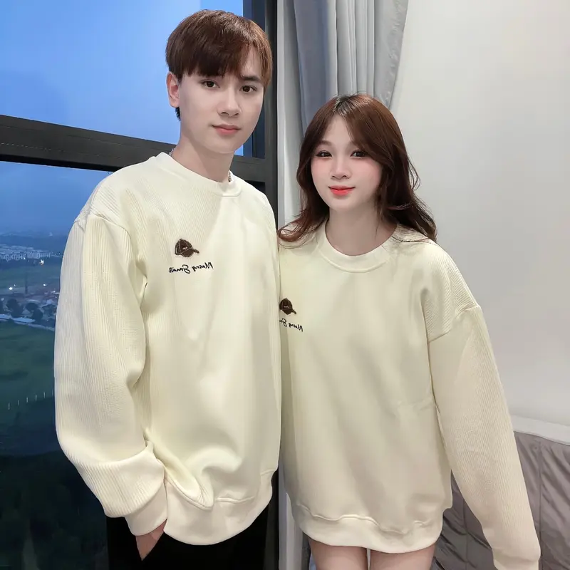 Áo Sweater nỉ tăm Unisex nam nữ, form chuẩn của người Việt Nam 0