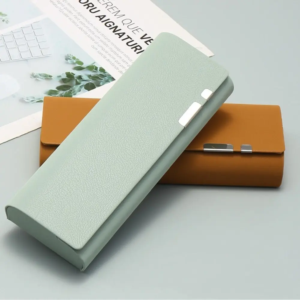 Hộp Kính chống căng thẳng Hộp đựng kính mắt bằng da PU cứng di động Hộp đựng kính màu trơn cho nam