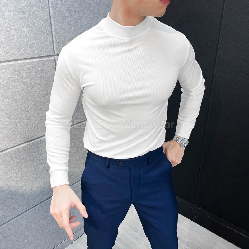 Product Introduction of Áo giữ nhiệt thun gân cổ 3cm co dãn 4 chiều (Combo 2 áo 230k) Menswear 5