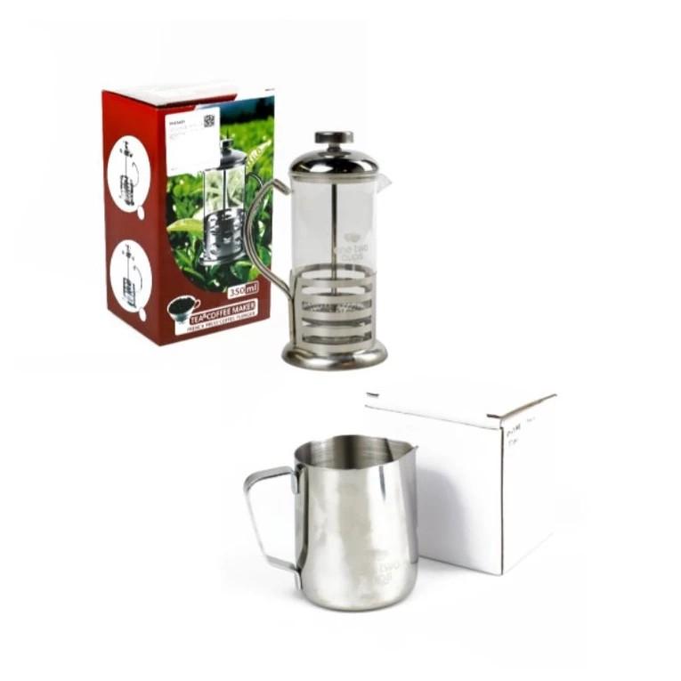 Product Introduction of Paket Alat Seduh Kopi Manual French Press + Milk Jug 350ml Stainless Steel - Teko, Coffee 4