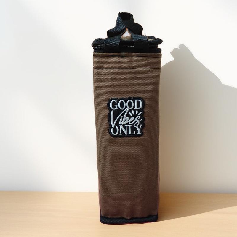 Túi bố đựng bình nước giữ nhiệt 1200ml có dây kéo và lớp cách nhiệt chữ Good - cao 25cm x ngang 10cm x rộng 10cm