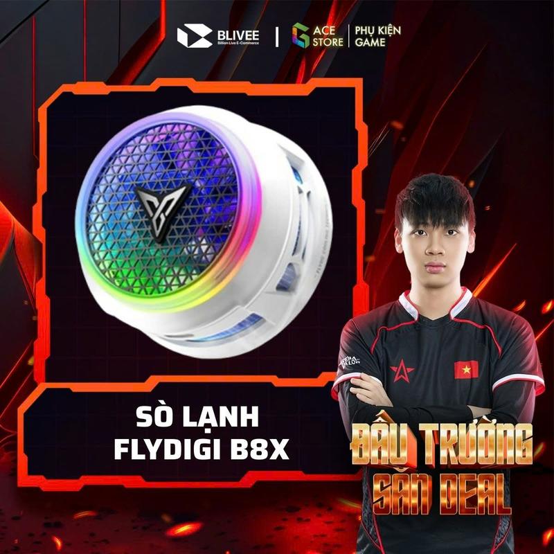 [BLIVEE x GACE STORE] Flydigi B8X | Quạt tản nhiệt sò lạnh từ tính dành cho điện thoại và máy tính bảng