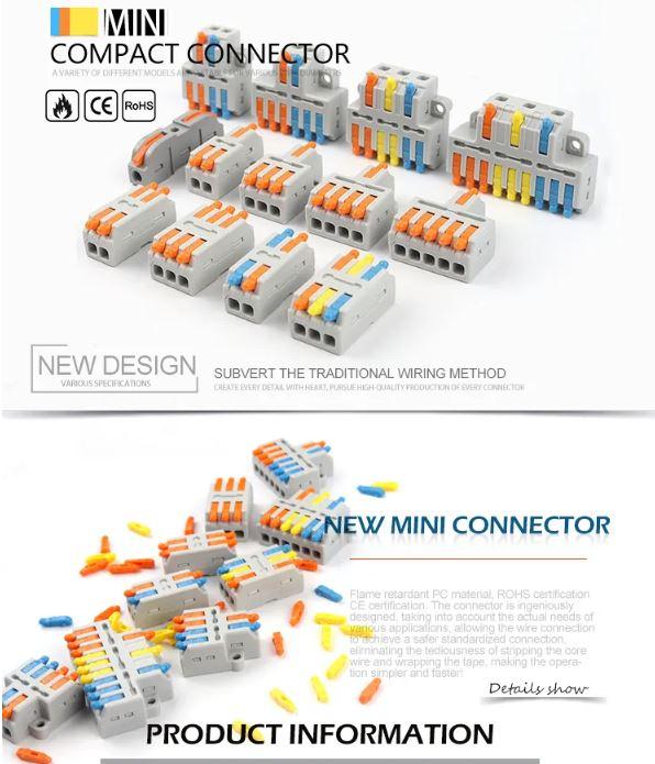 ขั้วต่อสายไฟ ข้อต่อสายไฟ เทอร์มินอลต่อสาย วาโก้ต่อสายไฟ แผงต่อสายไฟTerminal Connector คอนเนคเตอร์ขั้