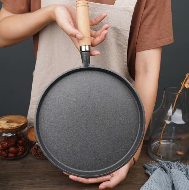 Chảo Gang Đúc Nguyên Khối Size 20cm Chống Dính Dùng Đổ Bánh Xèo Chiên Rán Đa Dạng