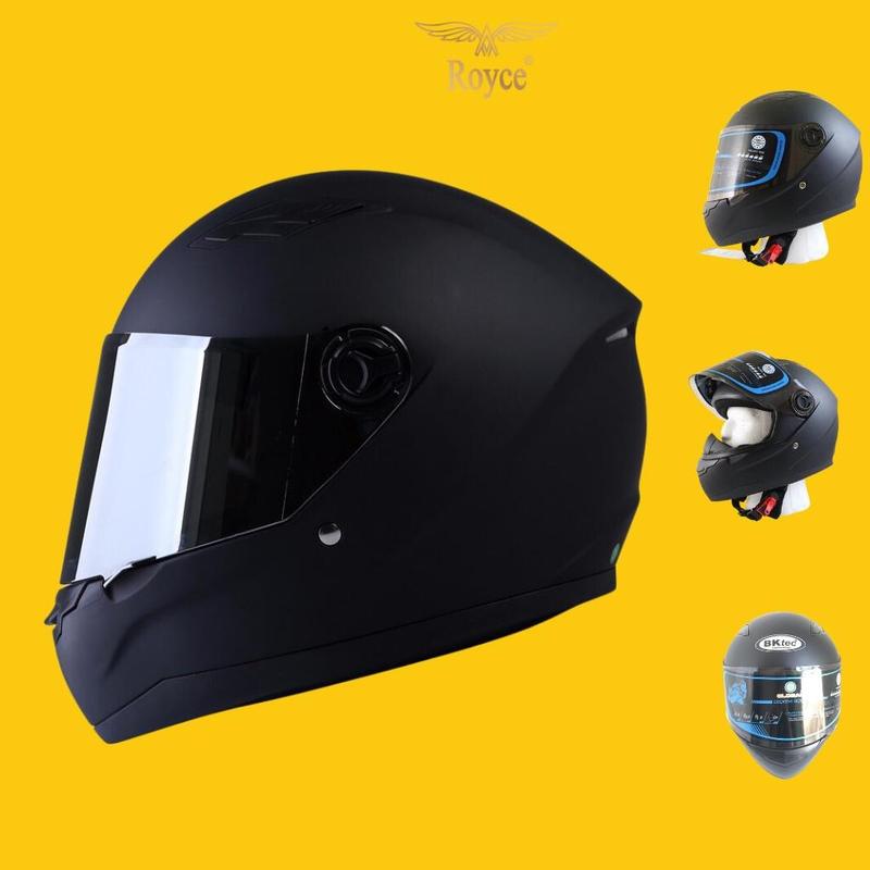  Mũ bảo hiểm Fullface kính chống lóa - BKtec  - BK31 - Màu đen nhám – Vòng đầu 57-59cm – Hàng chính hãng - Bảo hành 12 tháng 