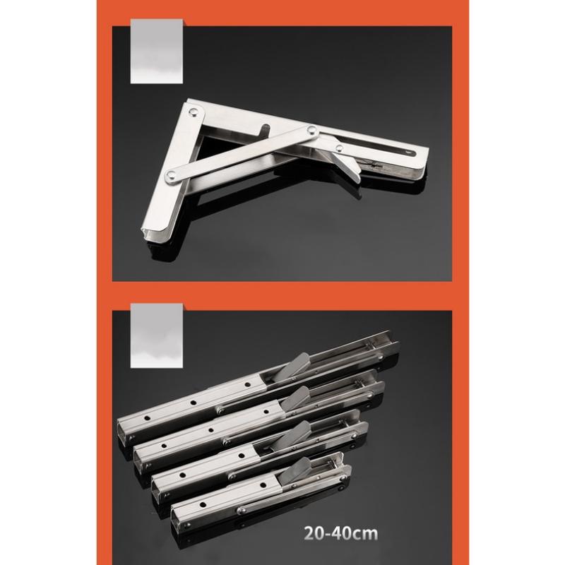 Product Introduction of [Inox - 1 Cặp - Chữ K] Bản lề gập thông minh , Giá Ke đỡ bàn gấp gọn treo tường, Pát ke chữ chịu lực 80kg 15