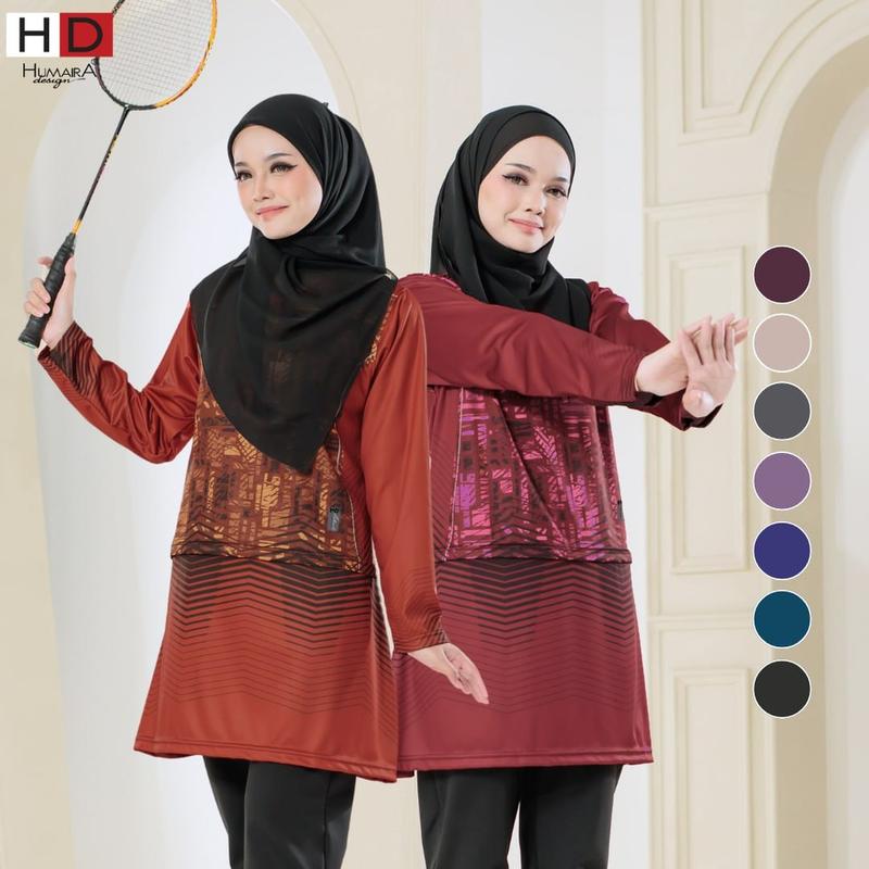 Kemeja-T Muslimah, Gaya Jersi, Humaira Alora, untuk Wanita - TikTok ...