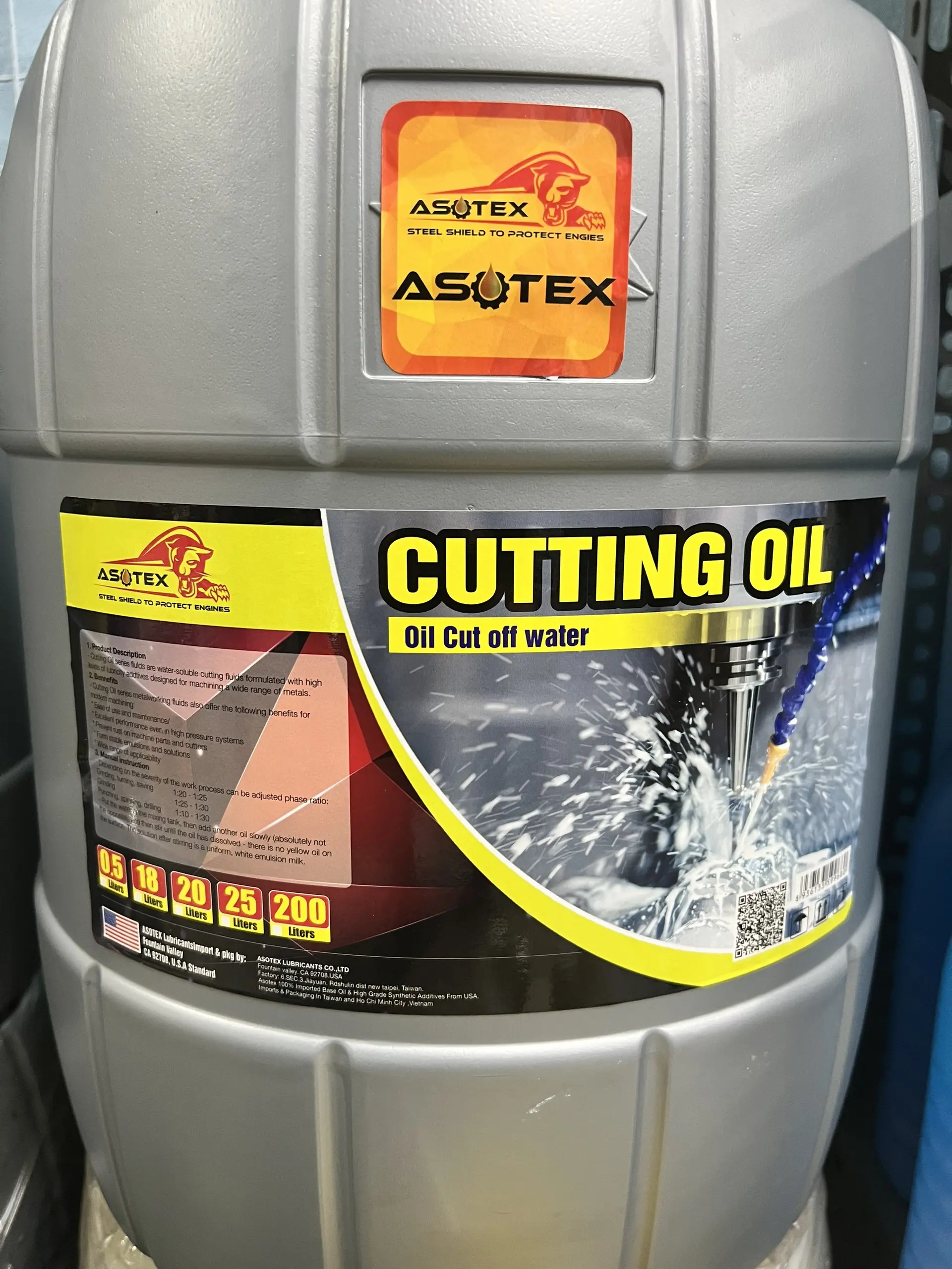 Dầu Cắt/ Cutting Oil Asotex/ Dầu Cắt Gọt Kim Loại, Dung Dịch Làm Mát Gia Công Cơ Khí, Dầu Làm Mát, Dầu Tưới Nguội