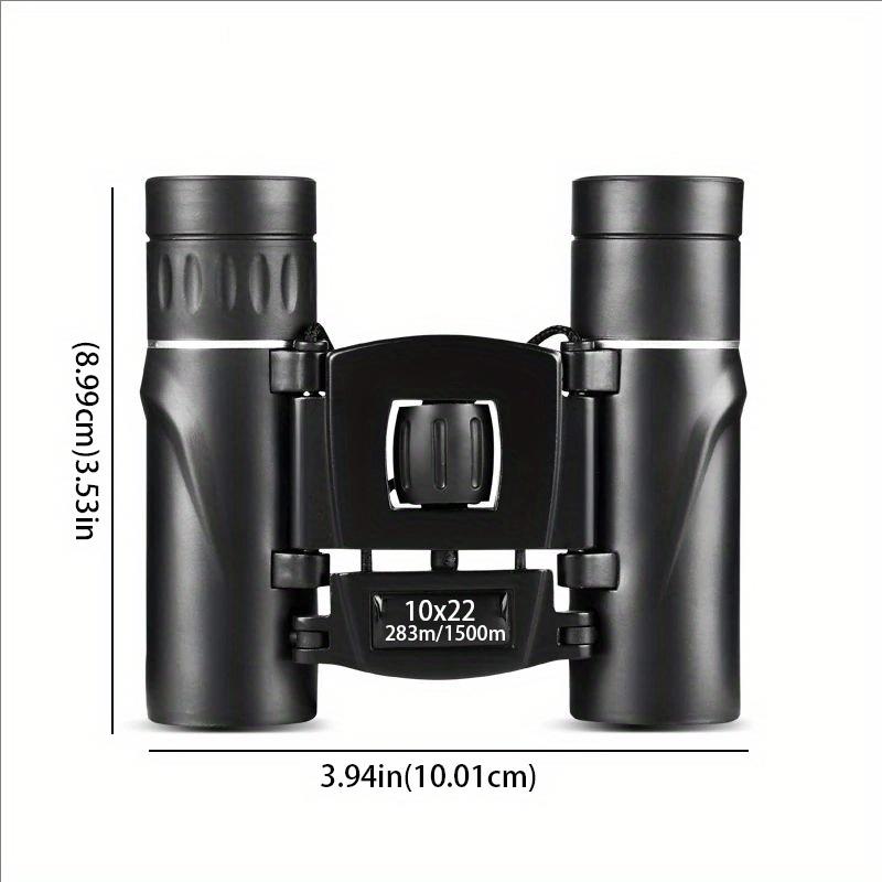 Compact 10X22 HD Binoculars - Perfect for Bird Watching, Travel, Concerts, and Outdoor Adventures - Durable ABS Material, Black 6