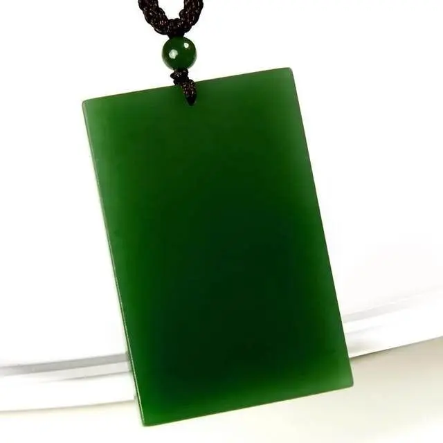 Mặt Dây Chuyền Ngọc Bích Hòa Điền Ngọc Bích Xanh, Ngọc Bích Tự Nhiên, Thiết Kế Yên Bình Và Hòa Bình, Thích Hợp Cho Nam Và Nữ, Mặt Dây Chuyền Ngọc Bích Suet, Được Làm Bằng Ngọc Bích Tân Cương