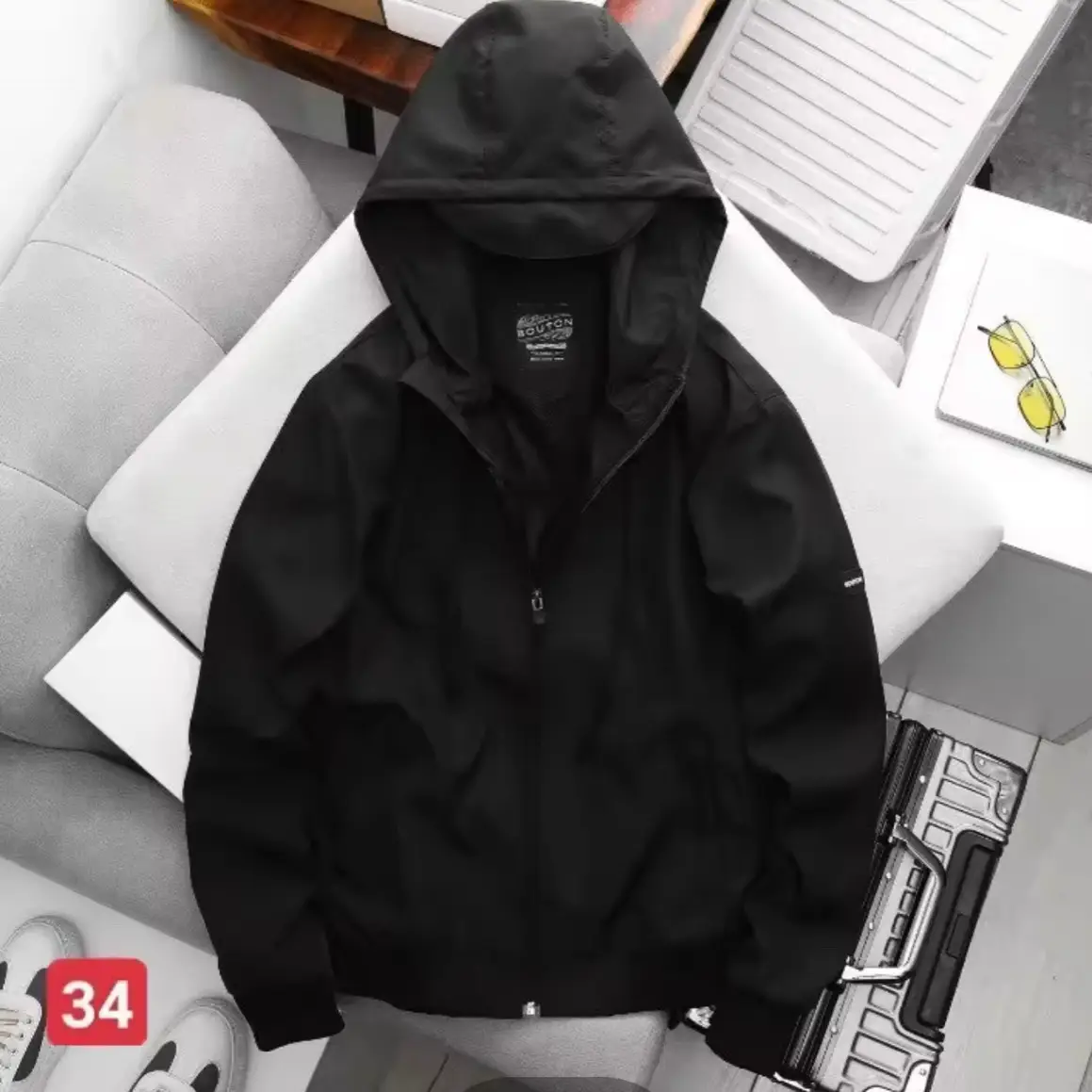 Áo Khoác Dù Nam 2 lớp màu đen Muradfashion, Áo Khoác Nam mẫu mới hot trend 2026 AKD34