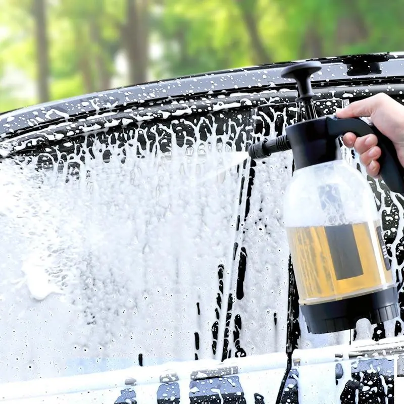 2L Handheld High-pressure Car Wash Foam Kettle, Car Wash Spray Bottle, Dual Use for Household and Automotive Use, Watering Flowers