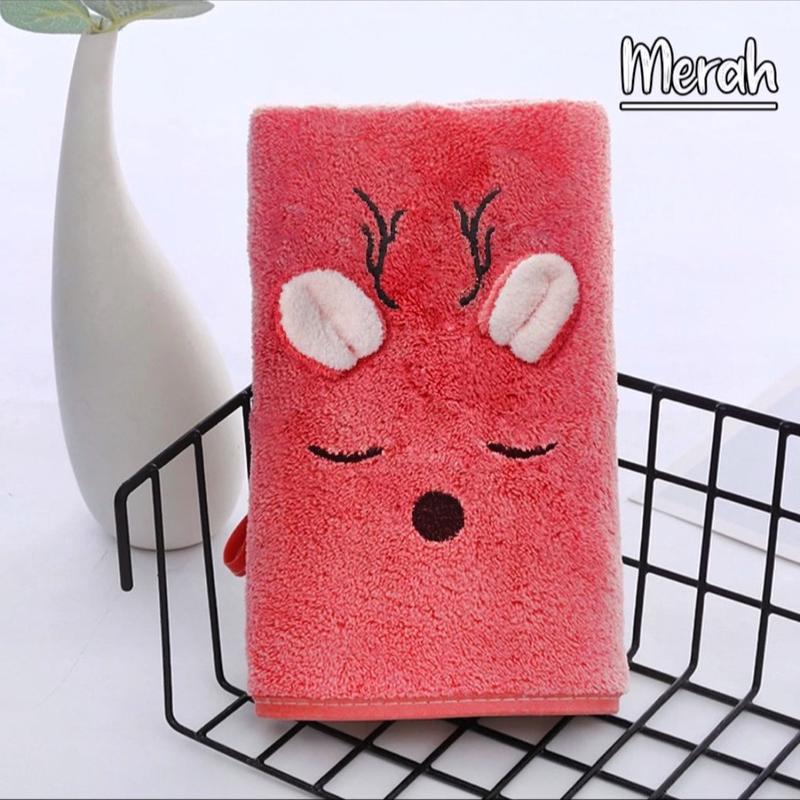 Mikrofiber!!! Handuk kuping mandi bayi, bahan lembut buat kulit si kecil Cewek Cowok Baru lahir Bayi Merah 7
