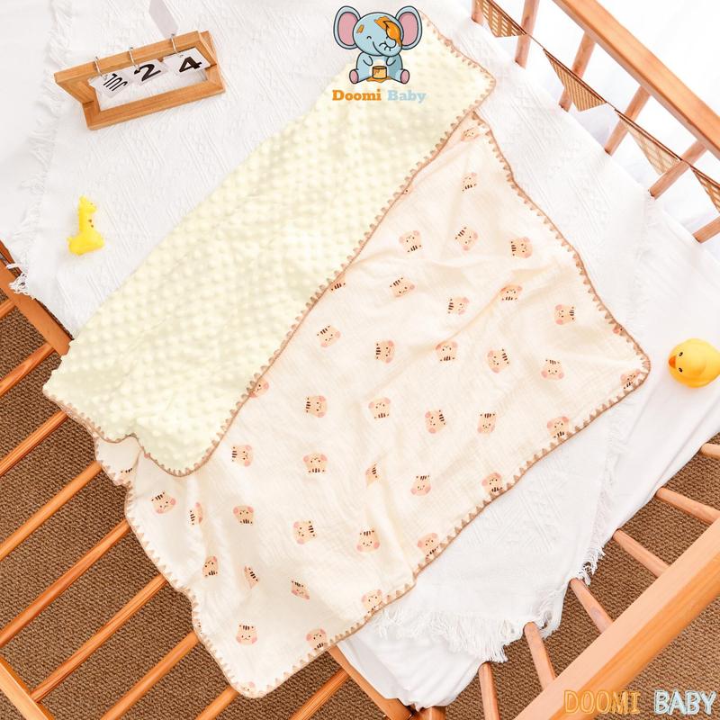 [Sản Phẩm Bán Chạy] Chăn Điều Hòa Cho Bé, Chăn Xô Muslin Hạt Đậu Kích Thước 80*100cm Mềm Mịn Thoáng Mát Doomi Baby - HT626 5