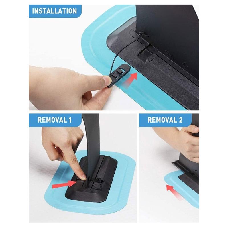 Product Introduction of Surfboard Paddleboard Snap-On Tailfin Boat Sup Slide-In Large Fins Removable Splitter Rudder 14