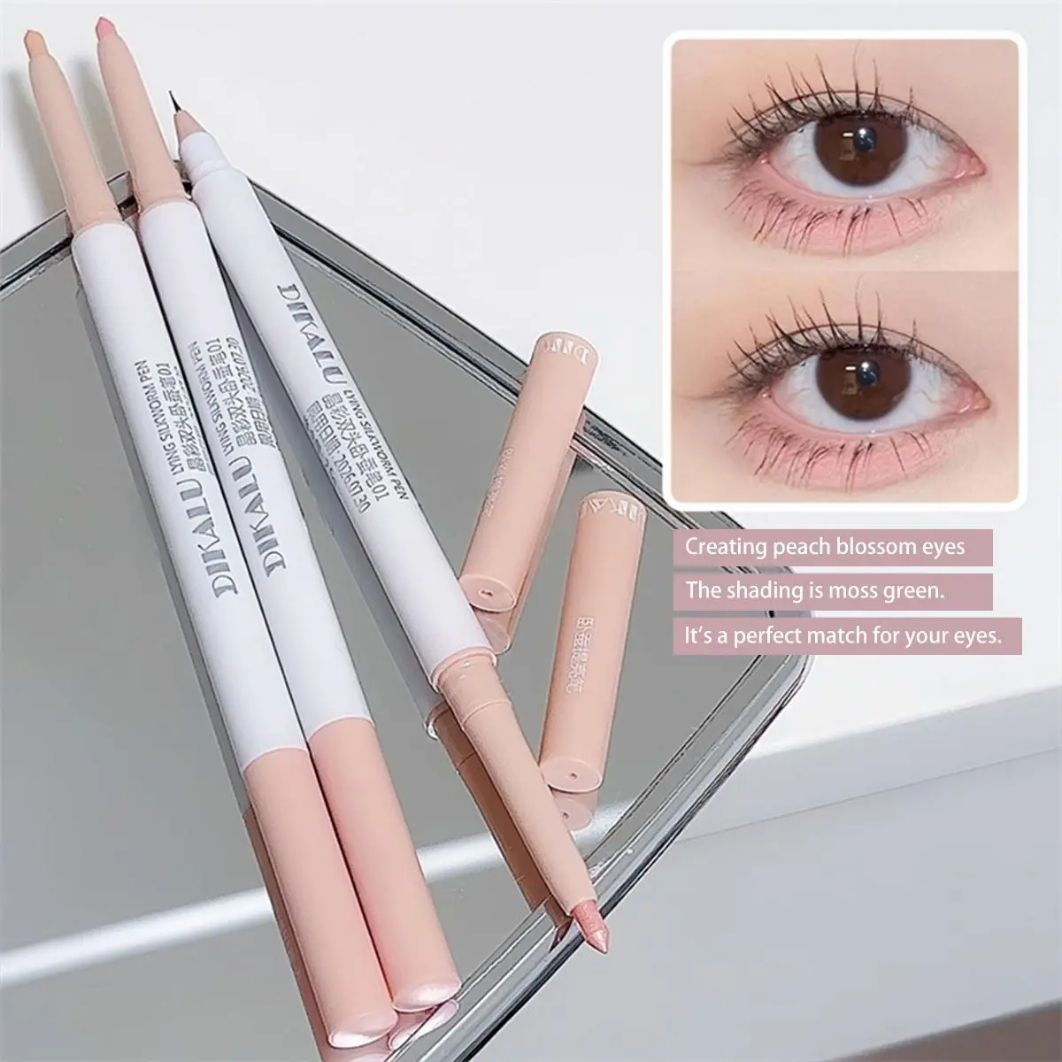Double Head Aegyosal Pencil Highlighter Arrow Eyeliner Under Eye Liner Pen Matte Glitter Eye Makeup Cosmetics