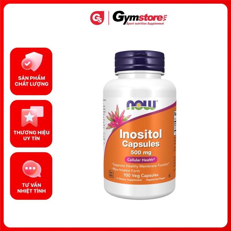 Viên uống Now Inositol Capsules 500mg | Made in USA