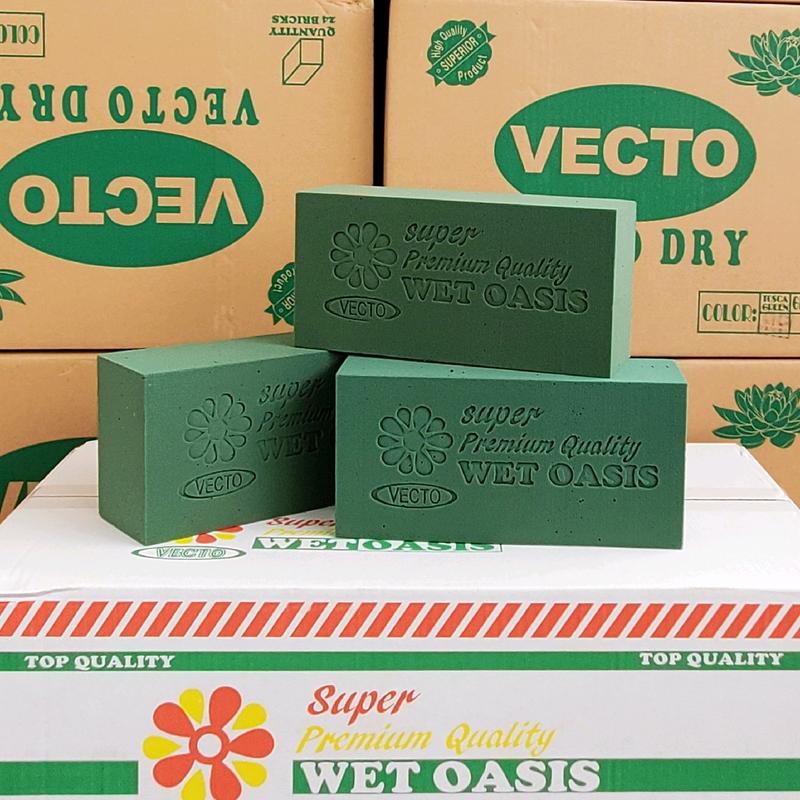 1 pcs Oasis vecto basah floral foam basah fresh flower foam 0