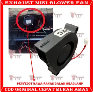 ORIGINAL KIPAS PENDINGIN HEADLAMP FAN EXHAUST HEADLAMP 5 X 5 CM  MINI BLOWER FAN 12 VOLT