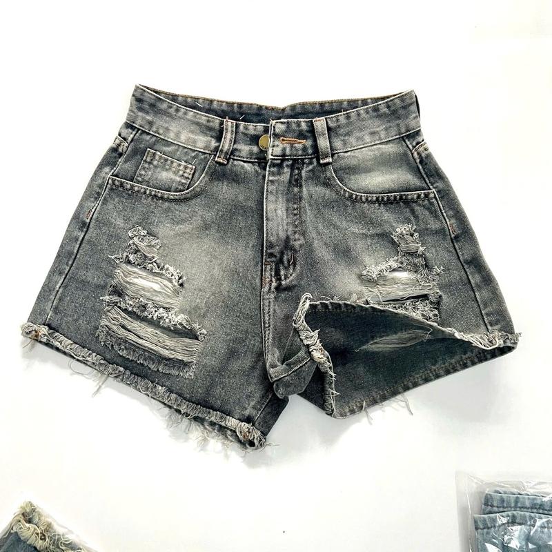   T02  Size S-3XL  Quần TẾT 2026 Quần Đùi Xám Tiêu Quần Jeans Nữ Quần Bò Quần Jean Nữ Short Rách Tua Rua Mặc Thường Ngày Quần Sóc Jean Nữ Xám Quần Jean Women Pants quần jean ống suông 