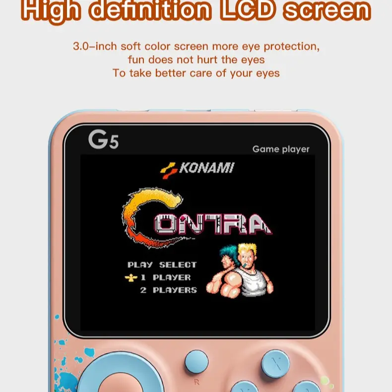 Game Boy Game Bot Gameboy Console Portable Game Player Built-in Clasic 500 Games Connect to TV or Gamepad 1000mAh 1 Player or 2 Player/ Gamepad 2 Pemain Dapat Stick G5 Hadiah Sempurna Terbaik/ Gameboy Retro Terbaik Dapat Stick Bisa Untuk 2 Orang 5