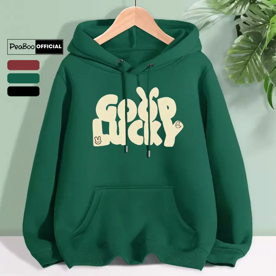 Áo Hoodie BST03 In Hình Nam Nữ By PEABOO Unisex Chất Nỉ Lót Bông Mũ 2 Lớp Form Rộng
