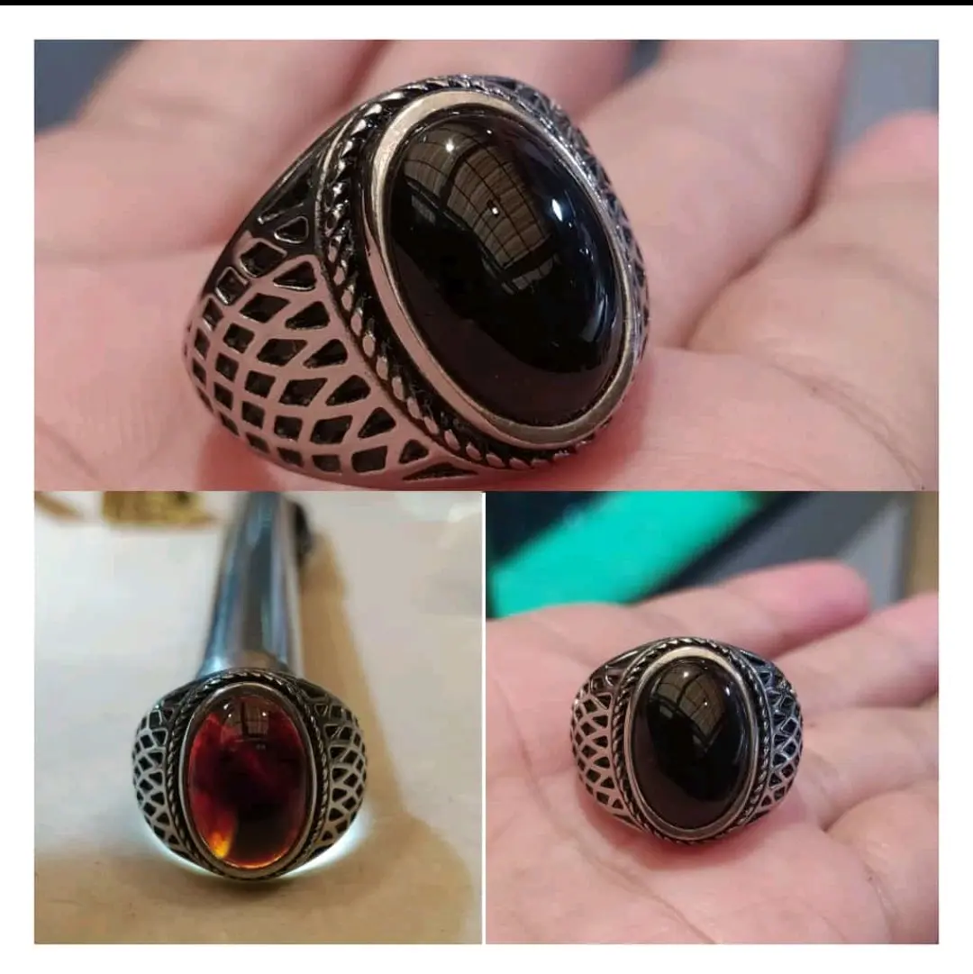 cincin natural akik Yaman Wulung body glass Jade