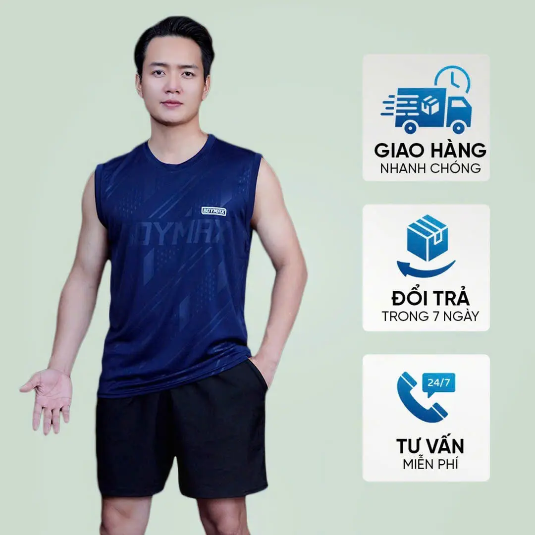 [ Combo 2-3-4 ÁO ] ba lỗ nam thể thao BOOYMAAX dập vân chất thun lạnh co giãn 4 chiều
