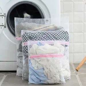 Laundry Nett + Resleting Kantong Jaring Cuci Pakaian Laundry Bag Net Washing Bag Mesin Cuci