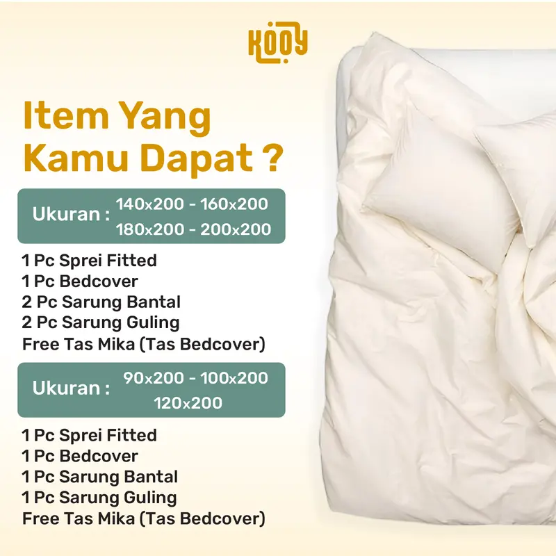 Bed Cover Set Sprei Brown Mix Walnut - Ukuran Lengkap 2