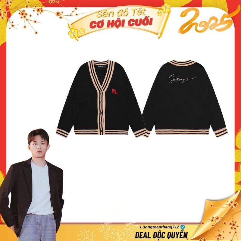 [ DOC QUYEN LUONGTOANTHANG ] Áo Cardigan Slick Way Thêu Đỏ- Len Lông Cừu Dệt Kim Cao Cấp - Local Brand The Slick Way  UNISEX
