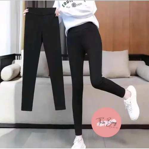 Quần Legging Nữ Umi Hàn Dày Mịn Lưng Cao Túi Trước Sau - Women quần  legging  nữ