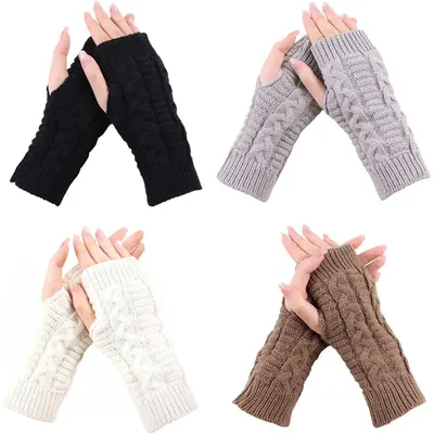 Hand Knit Fingerless Gloves, shops Knitted Boot Cuffs, & Boho Twist Headband Set | Wrist Hand Warmers | Fingerless Mittens With Vintage Crochet