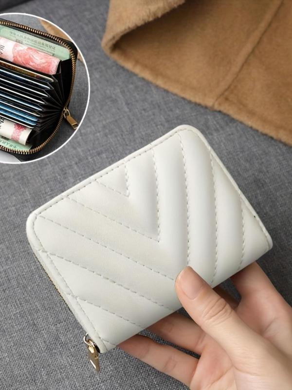 Women's Minimalist Plain Color Card Holder, Fashionable PU Leather Card Holder, Casual Trendy Versatile High-quality Daily Wallet 5