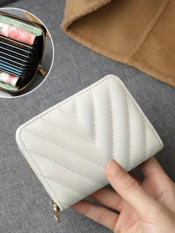 Women's Minimalist Plain Color Card Holder, Fashionable PU Leather Card Holder, Casual Trendy Versatile High-quality Daily Wallet 5