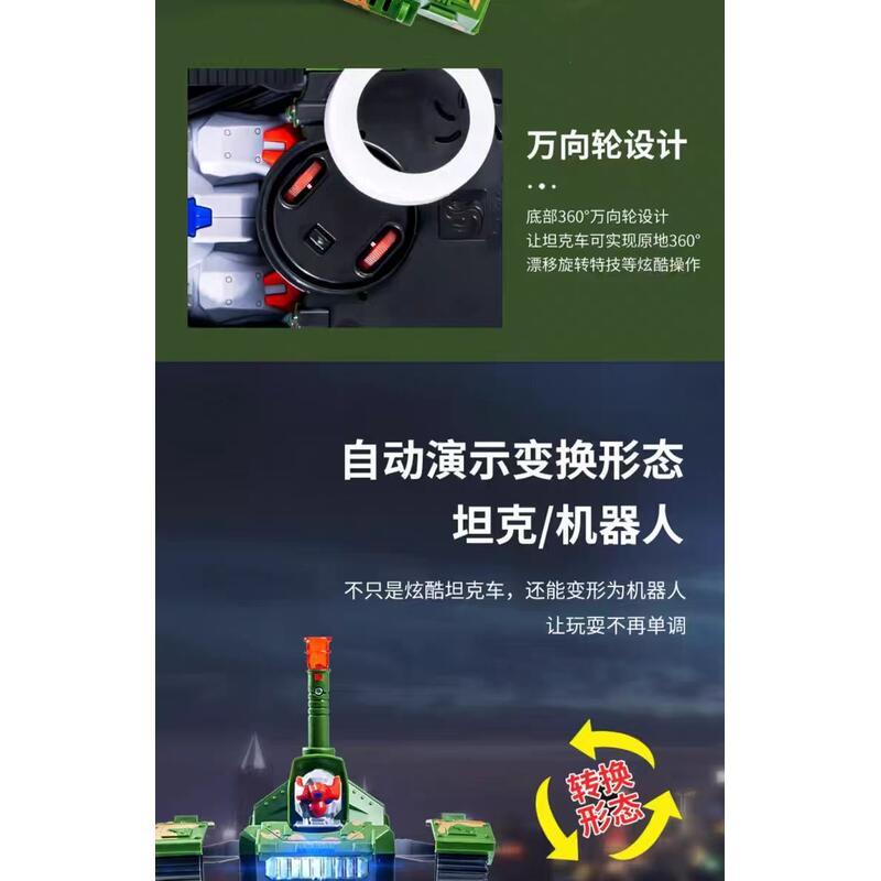 Product Introduction of Boy simulation tank, transformable airplane robot, large electric vehicle model, children's toy 6