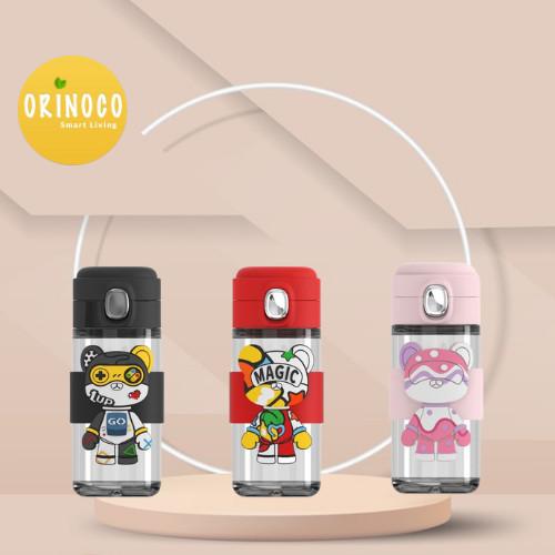 Gambar Orinoco Botol Kaca MCC-562 Botol Minum anak Anti Tumpah 380 ML - Pink dari Orinoco Smart Living Kota Bogor Tokopedia
