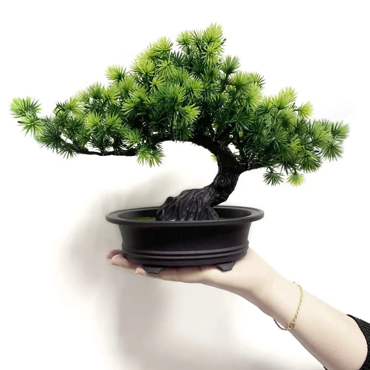Artificial Bonsai Tree, 1 Count Faux Potted Plant for Home Decor, Decorative Plant for Living Room, Bedroom, Bathroom Interior, Bookshelf, Garden