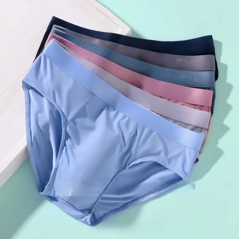 Hộp 4 Quần Sịp Tam Giác Nam Vải Lụa Lạnh Cao Cấp Nanjiren (Che tên sản phẩm) Boxer Quần Boxer Nhung Thun Menswear