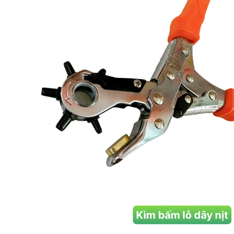 Kìm bấm lỗ trợ lực Kapusi Japan giảm 30% lực bấm, bấm thắt lưng, dây nịt, bấm dây da đồng hồ, giày dép, bìa cứng 4