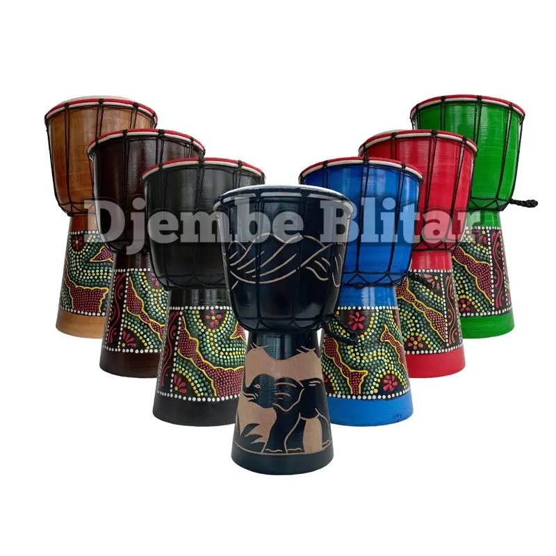 Kendang Jimbe Anak Termurah 30 Cm Alat Musik Tradisional Djimbe Gendang Terbang Mainan Anak Tradisional Edukasi Mini Mainan Kayu Souvenir 1