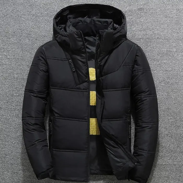 PREVAIL jaket hoodie pria jaket winter Abu Biru Hitam Kantong